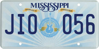 MS license plate JIO056