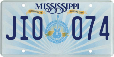 MS license plate JIO074