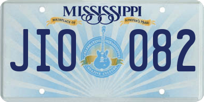 MS license plate JIO082