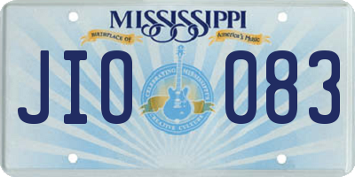 MS license plate JIO083