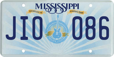 MS license plate JIO086