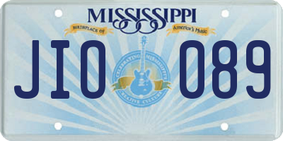 MS license plate JIO089