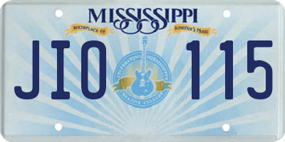 MS license plate JIO115