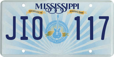 MS license plate JIO117