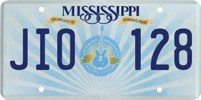 MS license plate JIO128