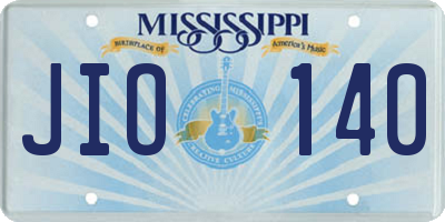 MS license plate JIO140
