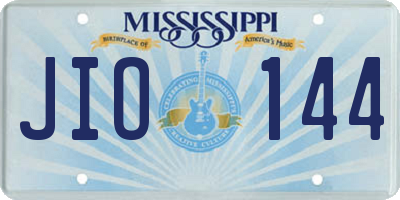 MS license plate JIO144