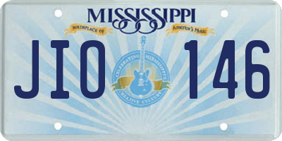 MS license plate JIO146