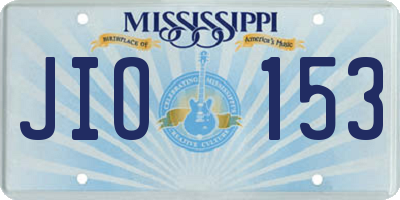 MS license plate JIO153