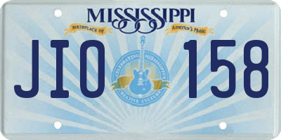 MS license plate JIO158
