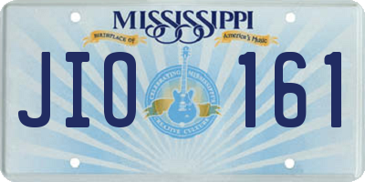 MS license plate JIO161
