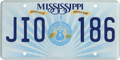MS license plate JIO186