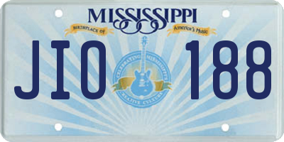 MS license plate JIO188