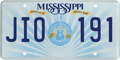 MS license plate JIO191