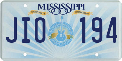 MS license plate JIO194