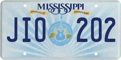 MS license plate JIO202