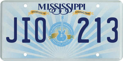 MS license plate JIO213