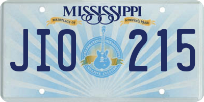 MS license plate JIO215
