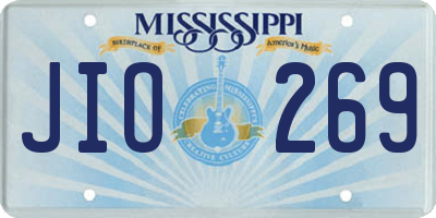 MS license plate JIO269