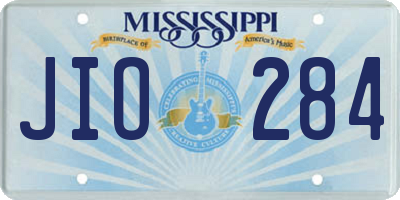 MS license plate JIO284