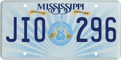 MS license plate JIO296