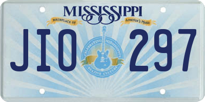 MS license plate JIO297