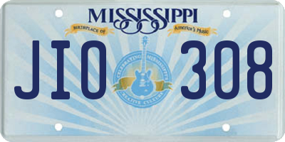 MS license plate JIO308