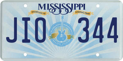 MS license plate JIO344