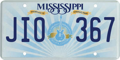 MS license plate JIO367