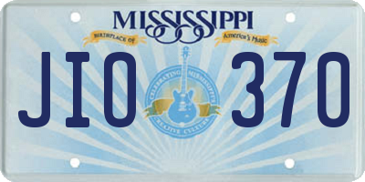MS license plate JIO370