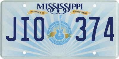 MS license plate JIO374