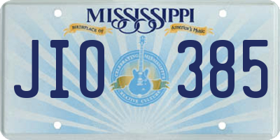 MS license plate JIO385
