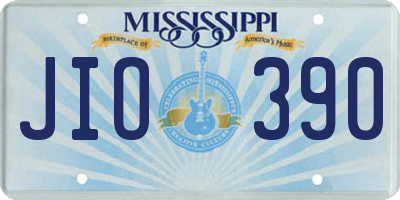 MS license plate JIO390