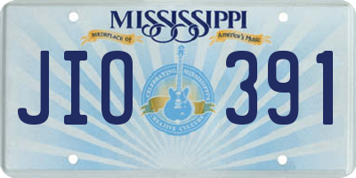 MS license plate JIO391