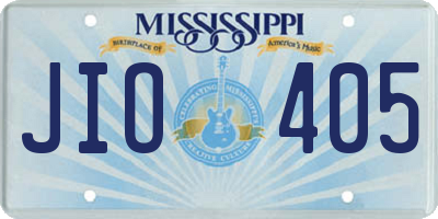 MS license plate JIO405