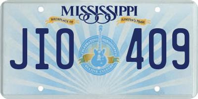 MS license plate JIO409