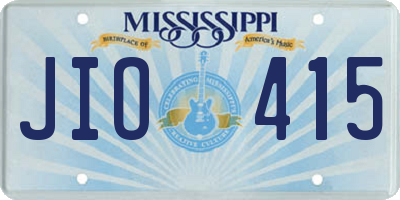 MS license plate JIO415