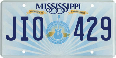MS license plate JIO429