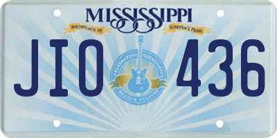 MS license plate JIO436