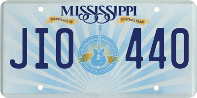MS license plate JIO440