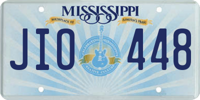 MS license plate JIO448