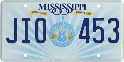 MS license plate JIO453
