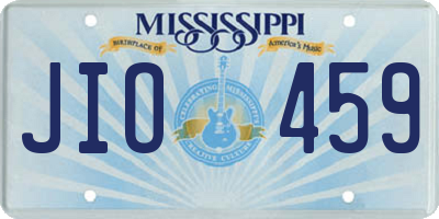 MS license plate JIO459