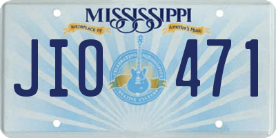 MS license plate JIO471