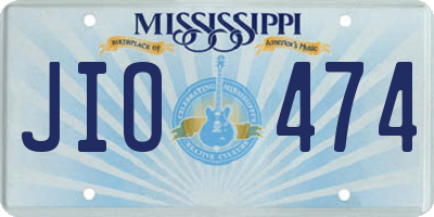 MS license plate JIO474