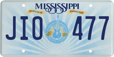 MS license plate JIO477