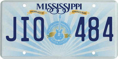 MS license plate JIO484