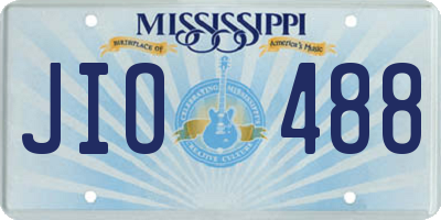 MS license plate JIO488