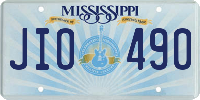 MS license plate JIO490