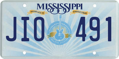 MS license plate JIO491